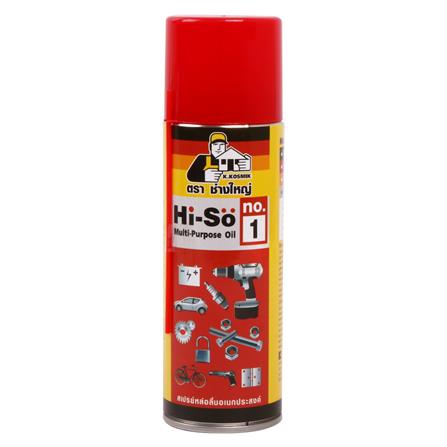 สเปรย์หล่อลื่นอเนกประสงค์ ช่างใหญ่ HI-SO 200 มล. สีใส