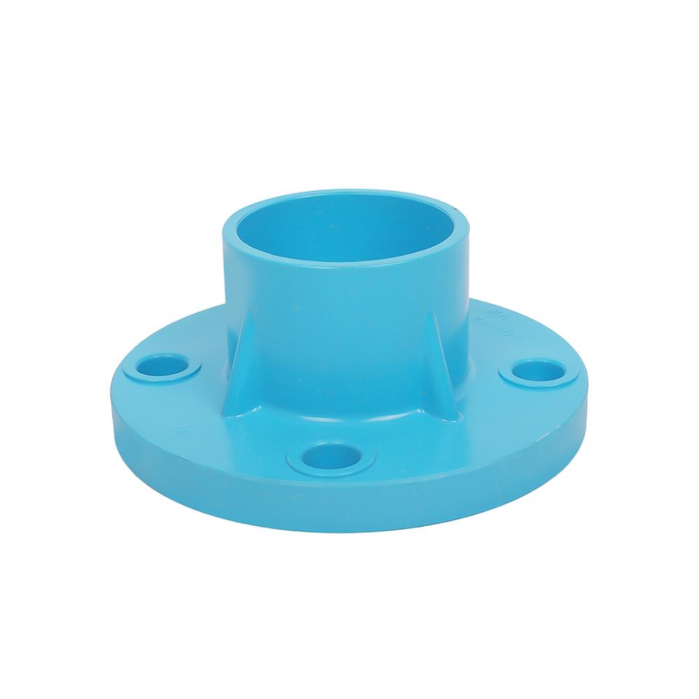 ข้อต่อตรงหน้าจาน PVC SCG 2 1/2 นิ้ว สีฟ้า