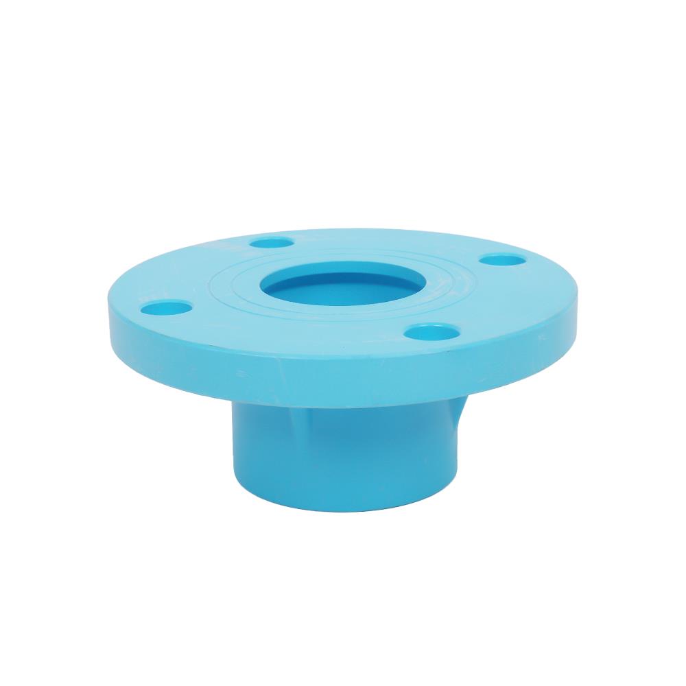 ข้อต่อตรงหน้าจาน PVC SCG 2 1/2 นิ้ว สีฟ้า