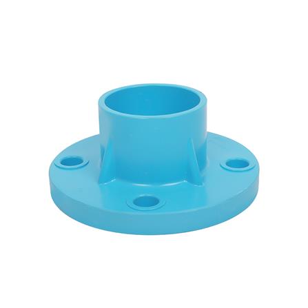 ข้อต่อตรงหน้าจาน PVC SCG 2 1/2 นิ้ว สีฟ้า