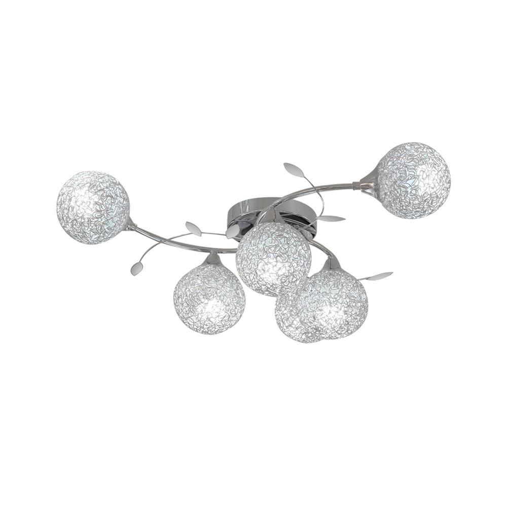 ไฟถาด CARINI 18618C-6CR อลูมิเนียม/โลหะ/สีเงิน 6หัว