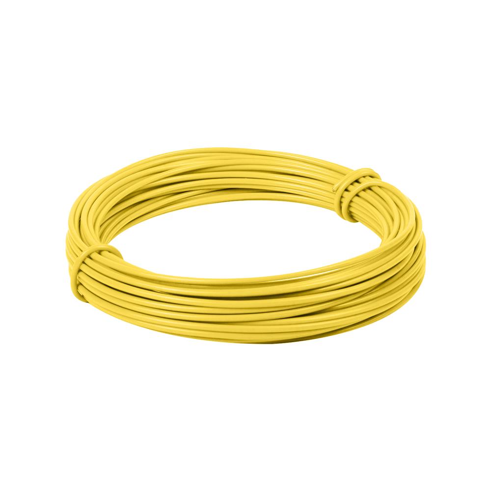 ลวดหุ้มพีวีซี BY TORA 2X1.4 มม. 10 ม. สีเหลือง