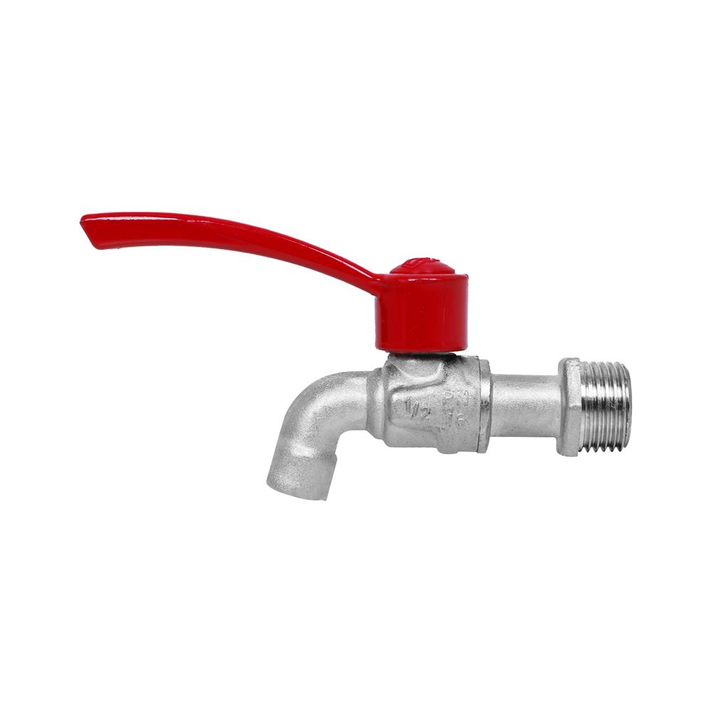 ก๊อกบอลสนาม RAMBO LITE SANWA 1/2 นิ้ว สีแดง