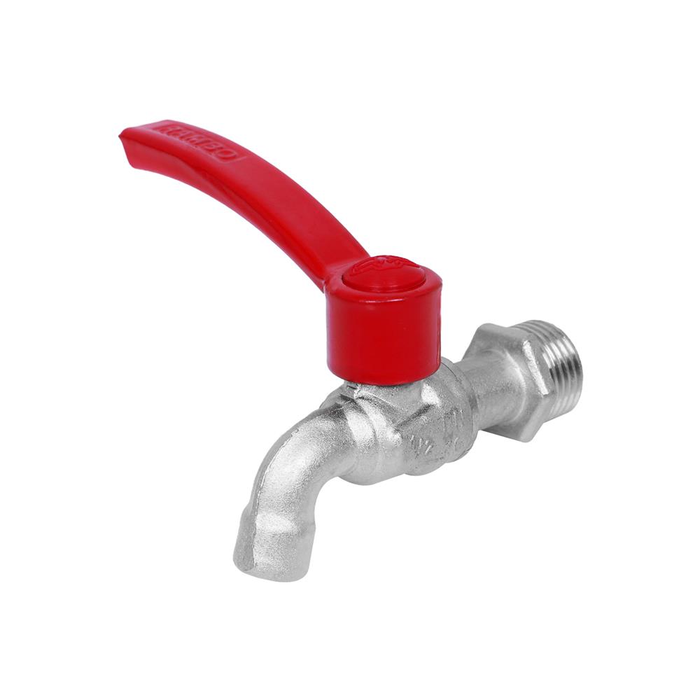 ก๊อกบอลสนาม RAMBO LITE SANWA 1/2 นิ้ว สีแดง