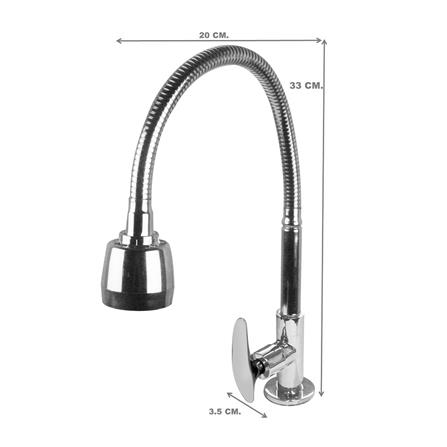 ก๊อกซิงค์เดี่ยวเคาน์เตอร์ LUZERN HO-1209 สีโครม_1