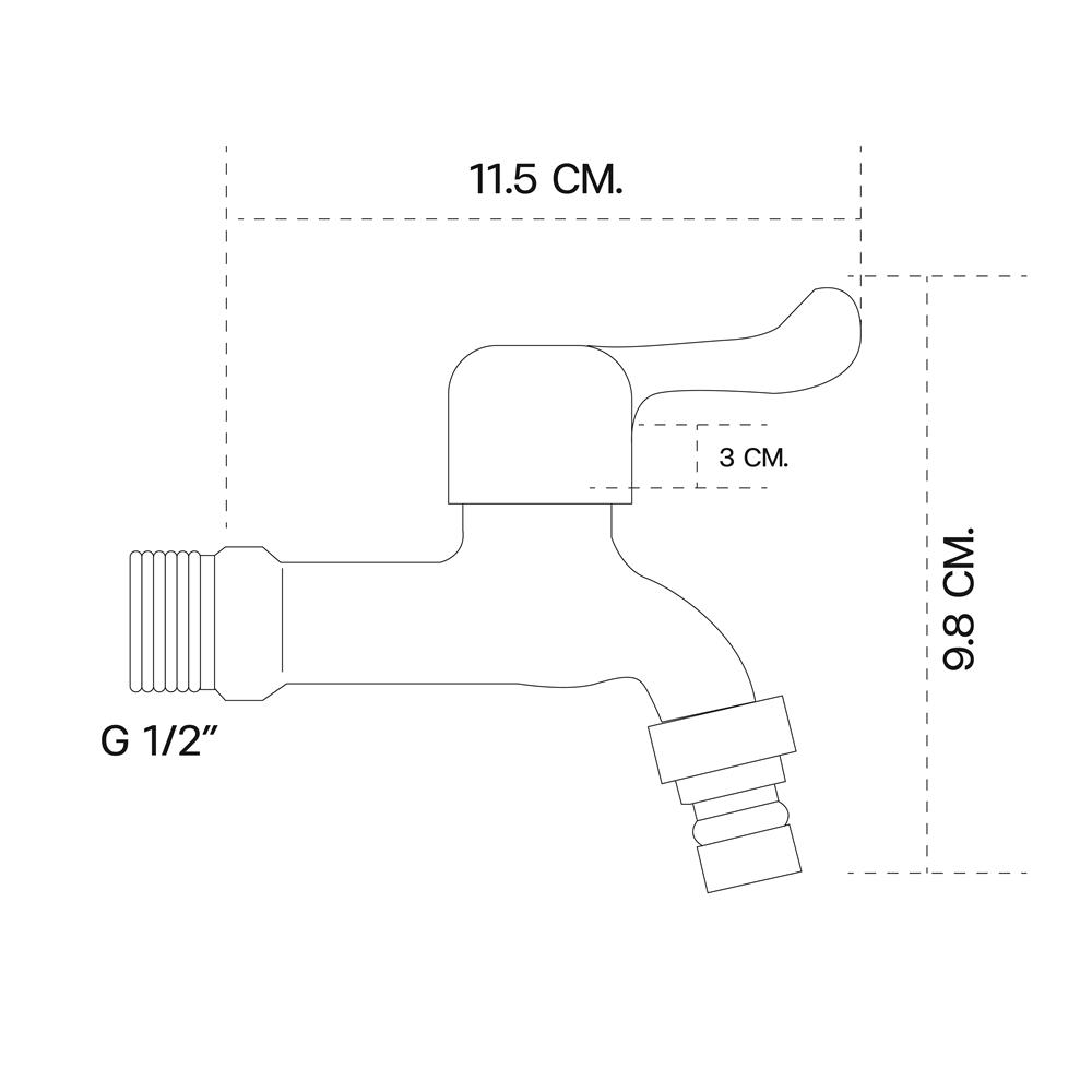 ก๊อกล้างพื้น 1 ทาง DONMARK MC401-2LS
