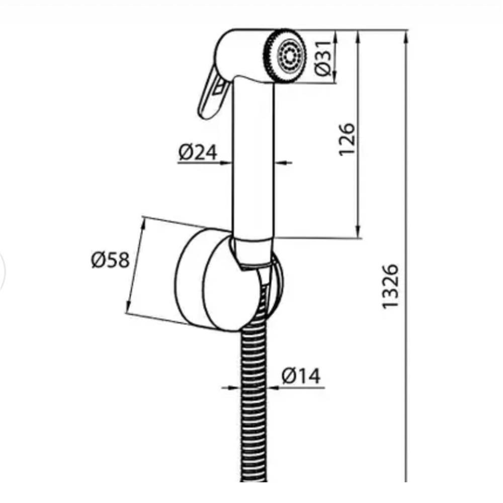 สายฉีดชำระครบชุด HAFELE 485.95.017 สีขาว