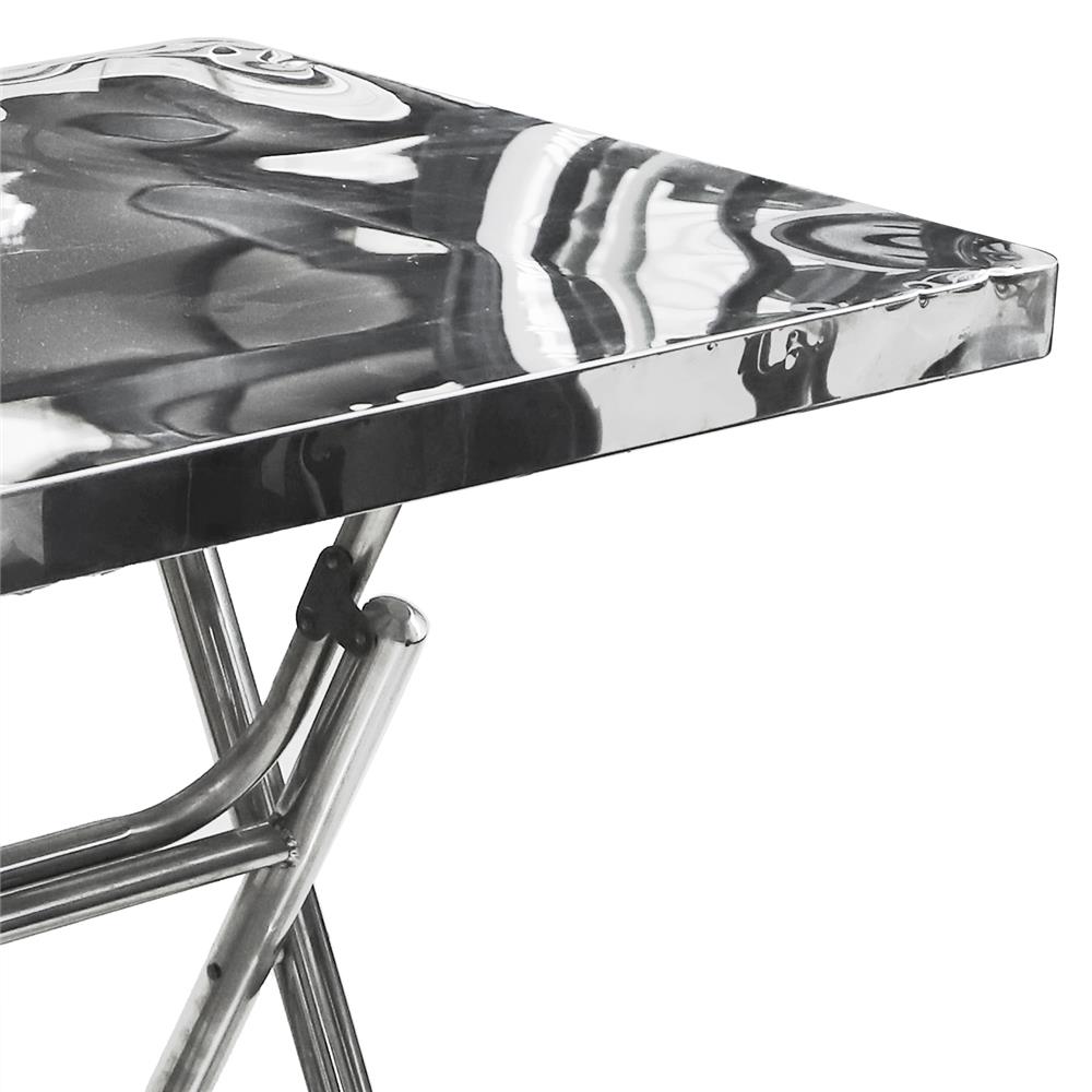 โต๊ะพับ QLINE ST-102/1 100x60 ซม. สีสเตนเลส