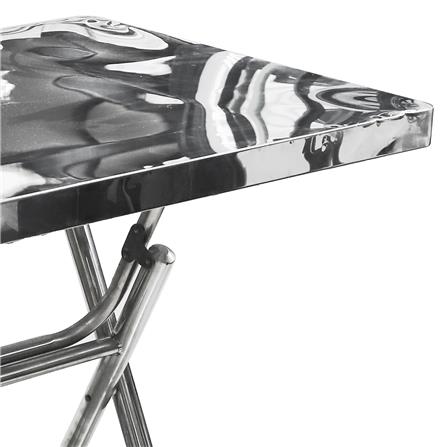 โต๊ะพับ QLINE ST-102/1 100x60 ซม. สีสเตนเลส_2