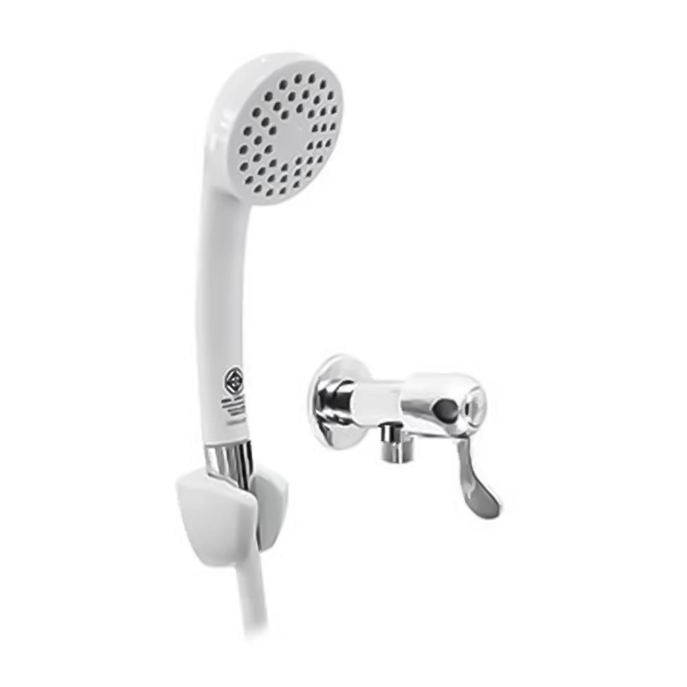 ชุดฝักบัวสายอ่อน 1 ระดับ DONMARK CD-23P4C สีขาว