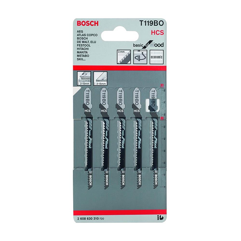 ใบเลื่อยจิ๊กซอว์ BOSCH 119 BO แพ็ก 5 ชิ้น
