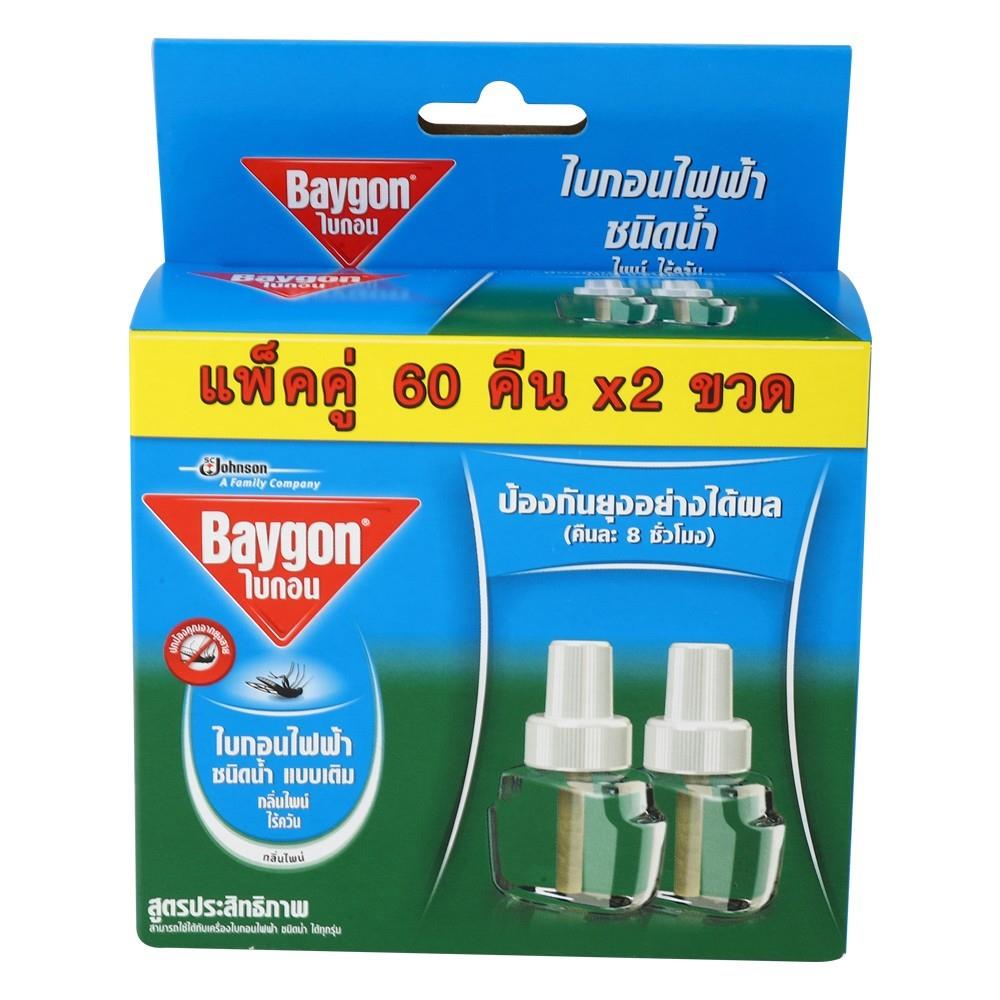 รีฟิลเครื่องไฟฟ้าไล่ยุง BAYGON 60day PINE แพ็กคู่
