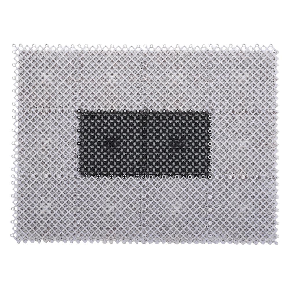 พรมเช็ดเท้าดักฝุ่น HOME LIVING STYLE GRATE 42X56 ซม. สีเทา