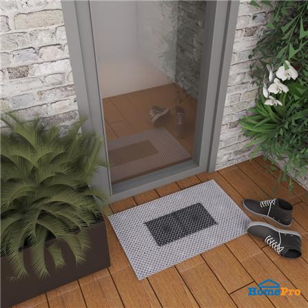 พรมเช็ดเท้าดักฝุ่น HOME LIVING STYLE GRATE 42X56 ซม. สีเทา_4