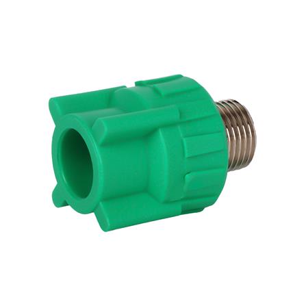 ข้อต่อตรงเกลียวนอก&nbsp;PP-R GREAN PIPE&nbsp;D20 1/2 นิ้ว