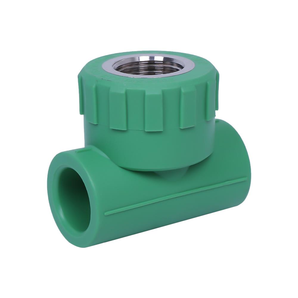 ข้อต่อท่อสามทางเกลียวใน PP-R GREAN PIPE 1/2 นิ้ว สีเขียว