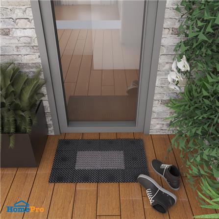 พรมเช็ดเท้าดักฝุ่น HOME LIVING STYLE GRATE 42X56 ซม. สีดำ_4