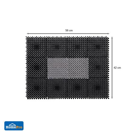 พรมเช็ดเท้าดักฝุ่น HOME LIVING STYLE GRATE 42X56 ซม. สีดำ_6
