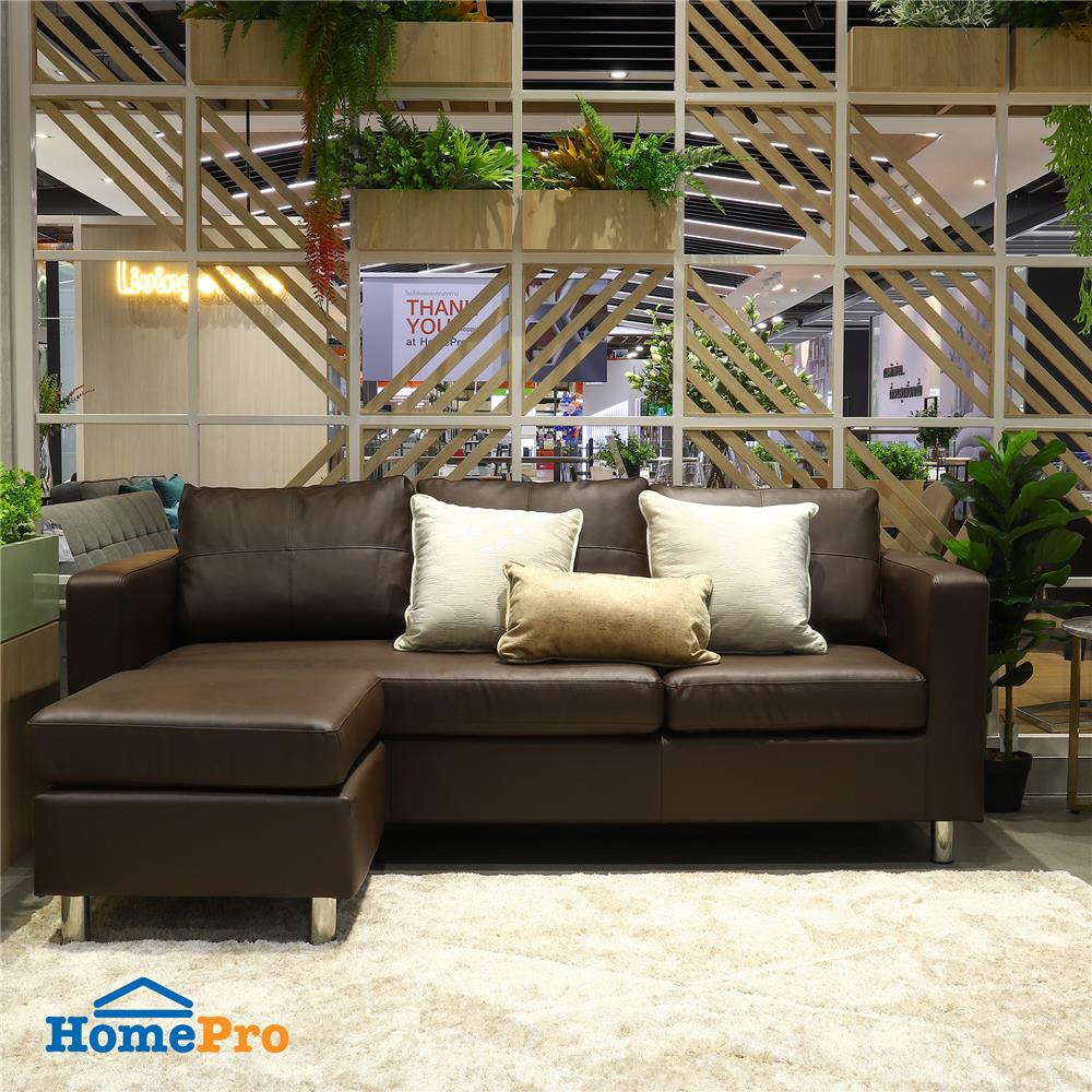 โซฟาเข้ามุม FURDINI ZELA น้ำตาลเข้ม