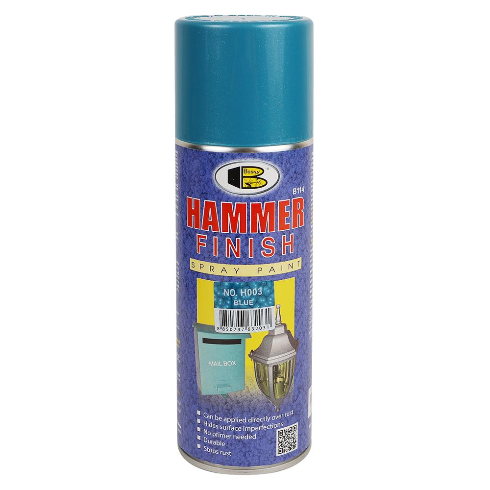 สีสเปรย์ BOSNY HAMMER FINISH H003 สีน้ำเงิน 400 ซีซี