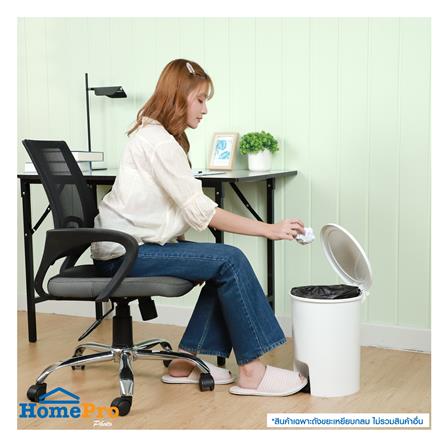 ถังขยะเหยียบกลม ACCO PASTEL 542 12 ลิตร สีขาว_4