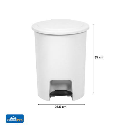 ถังขยะเหยียบกลม ACCO PASTEL 542 12 ลิตร สีขาว_6