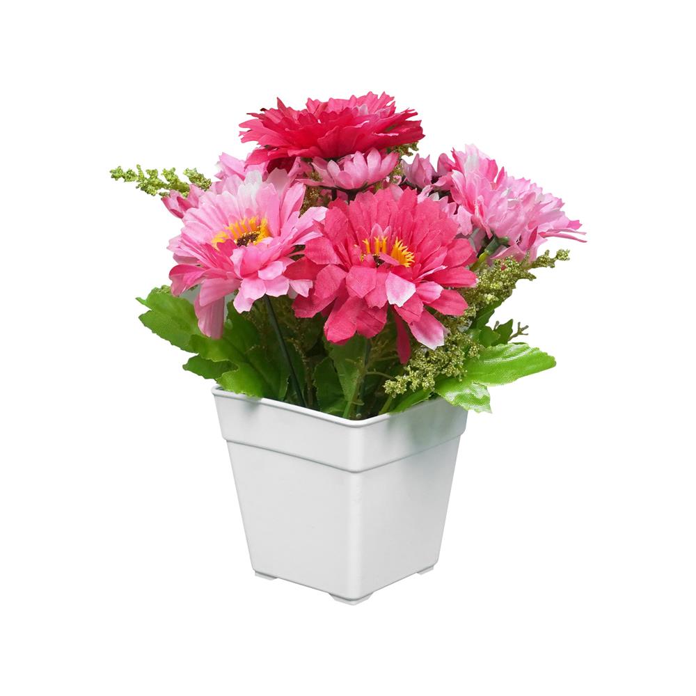 ดอกไม้ประดิษฐ์ในกระถาง ME LIVING DAISY สีชมพู