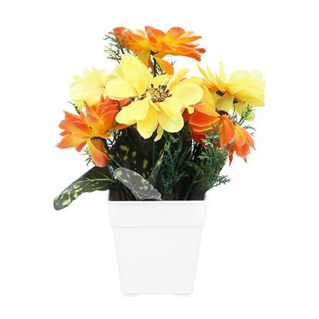 ดอกไม้ประดิษฐ์ในกระถาง ME LIVING BAAN CHEUN สีส้ม