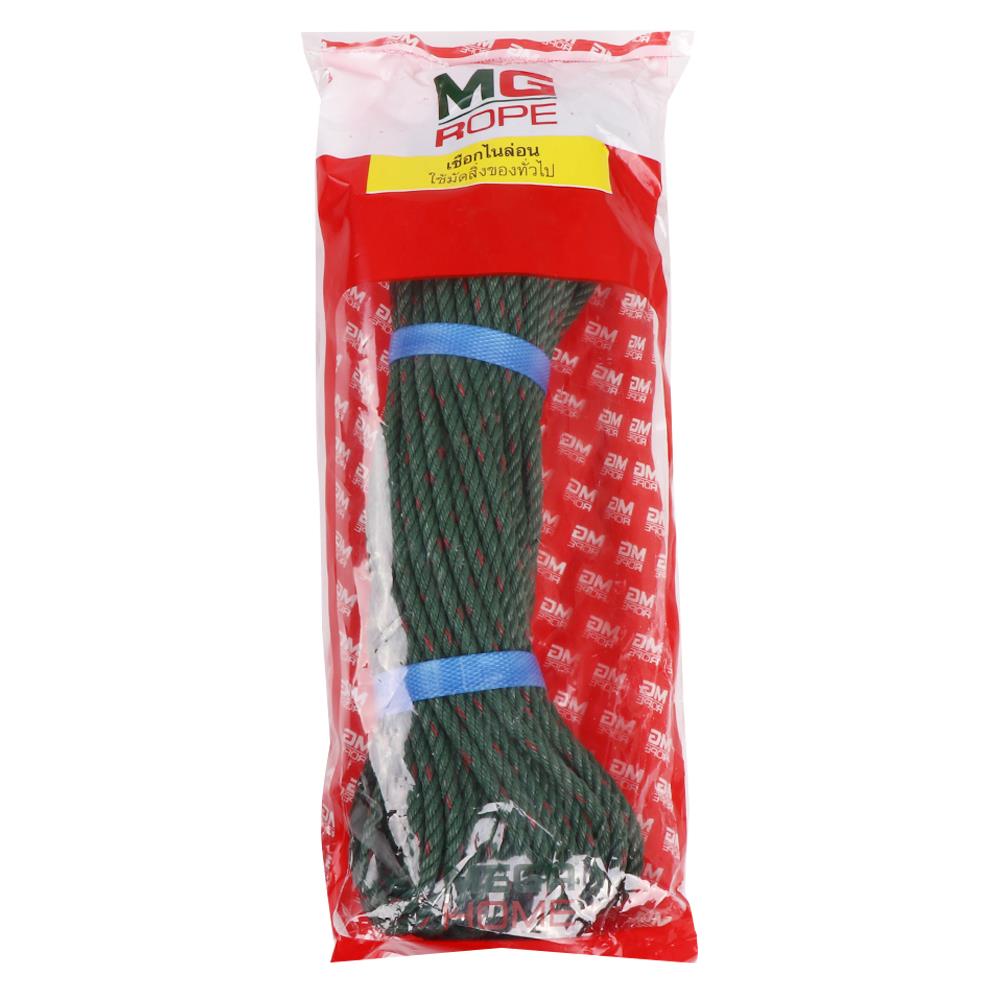 เชือกไนล่อน DEXZON 5 มม.x20 ม. สีเขียวขี้ม้า