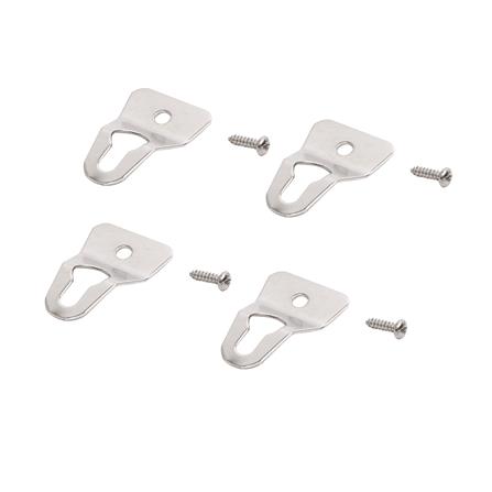 หูแขวนกรอปรูปสามเหลี่ยมขางอเล็ก BIH S-0170NI แพ็ก 4 ชิ้น