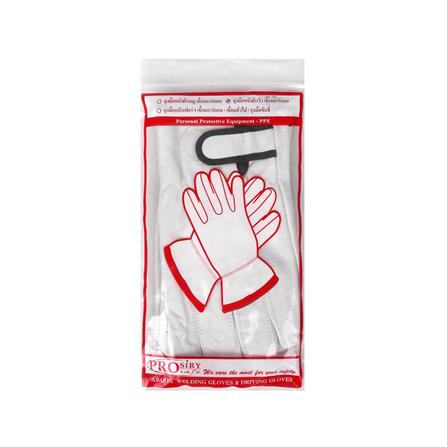 ถุงมือหนังผิววัวเชื่อมอาร์กอน PROSIRY SAFE W-RGON สีขาว_2
