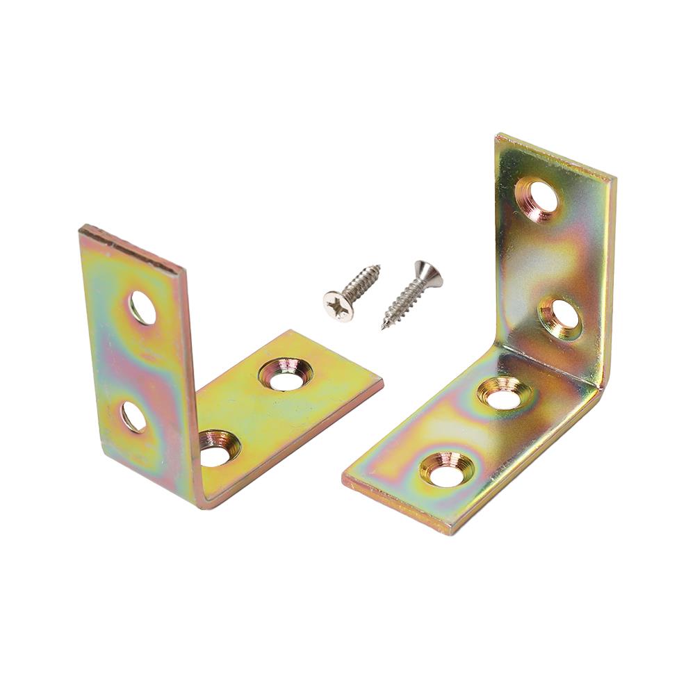 เหล็กฉากตัว L BIH S-0446Y 20x40x2 มม. 4 รู แพ็ก 4 ชิ้น