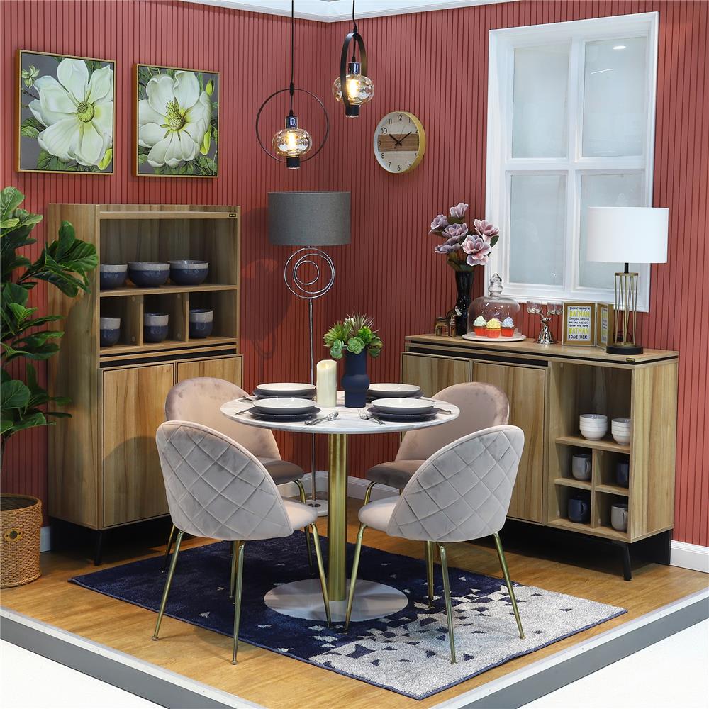 ตู้สูงบานเปิด BURO HAUS CT-80 สีอโรม่าโอ๊ค