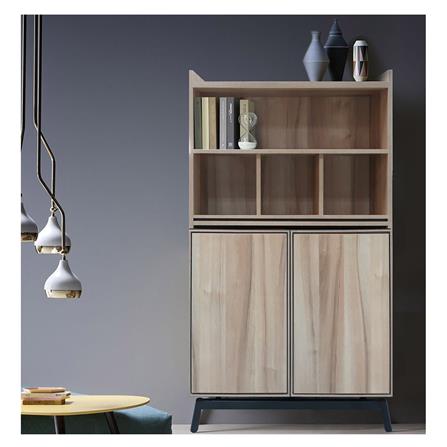 ตู้สูงบานเปิด BURO HAUS CT-80 สีอโรม่าโอ๊ค_5