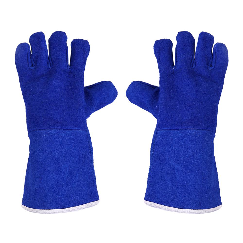 ถุงมือหนังท้องติดซับทนความร้อน PROSIRY SAFE 13 นิ้ว สีน้ำเงิน