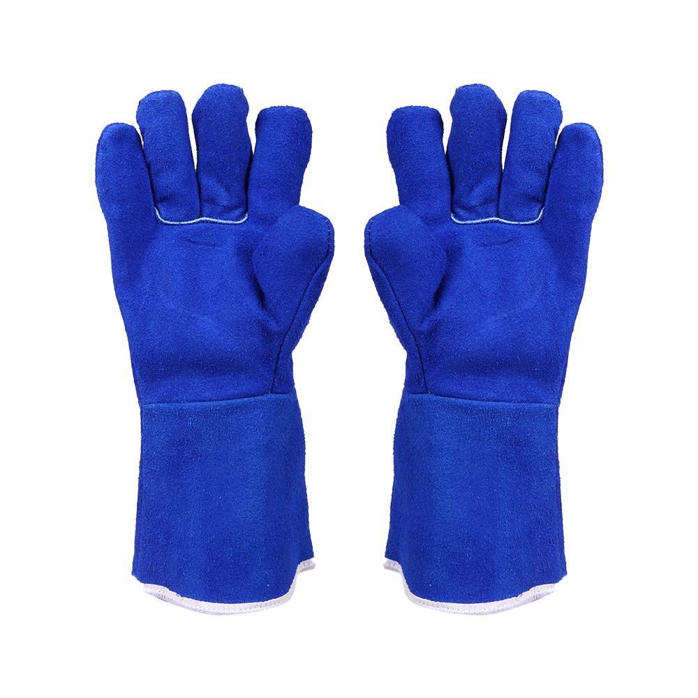 ถุงมือหนังท้องติดซับทนความร้อน PROSIRY SAFE 13 นิ้ว สีน้ำเงิน