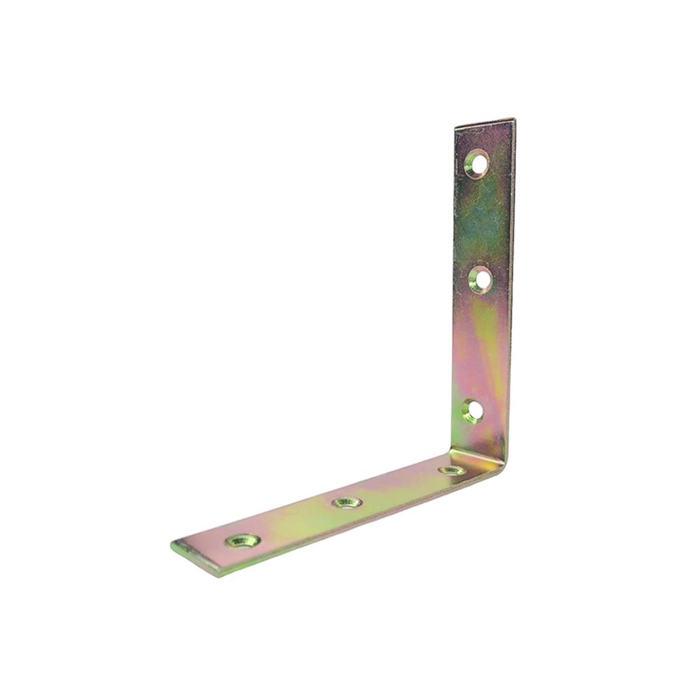 เหล็กฉากตัว L BIH S-0451Y 20x100x2 มม. 6 รู แพ็ก 4 ชิ้น