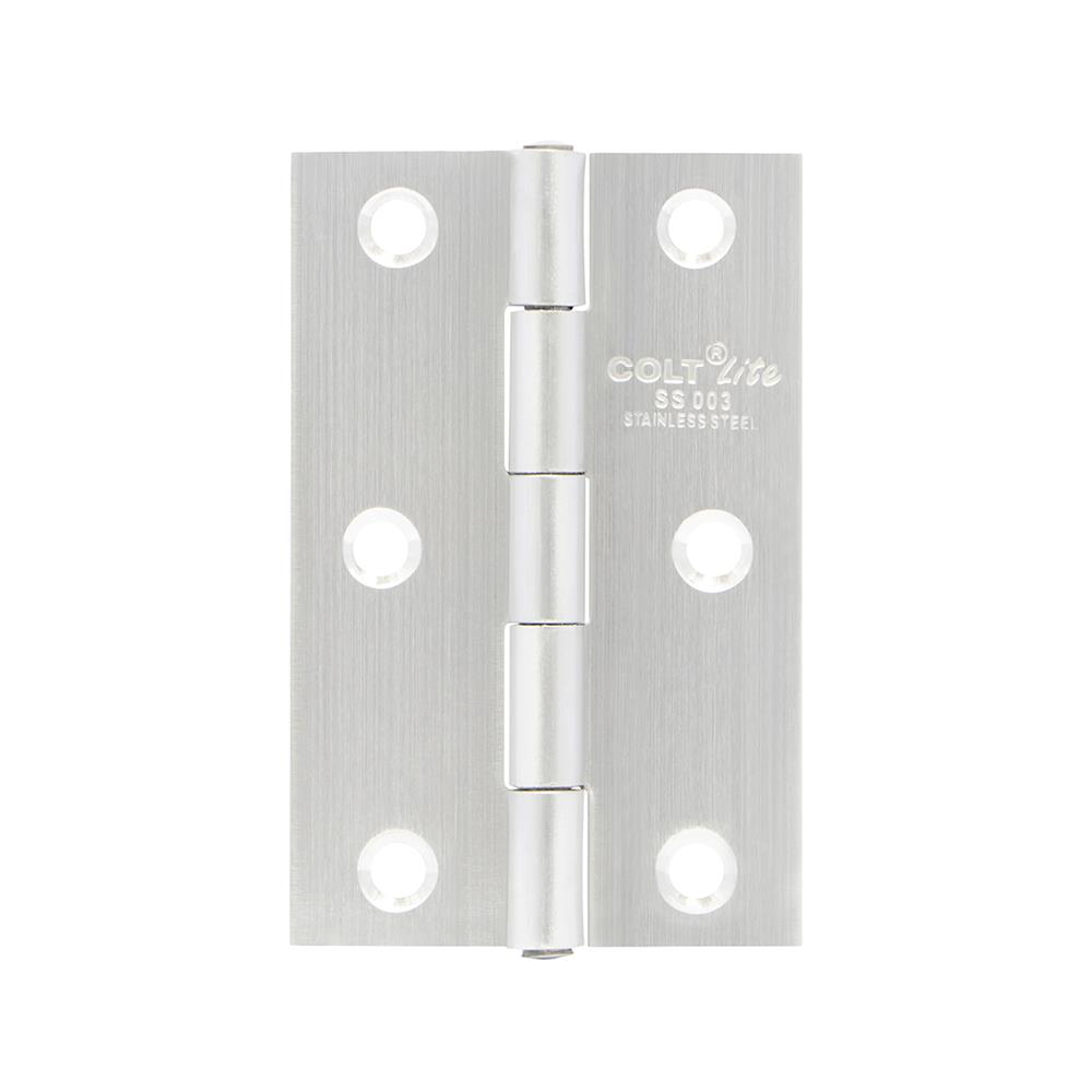 บานพับ 3.5X2.25 นิ้ว X 1.5 มม. COLT LITE 003 สีสเตนเลส (แพ็ก 3 ชิ้น)