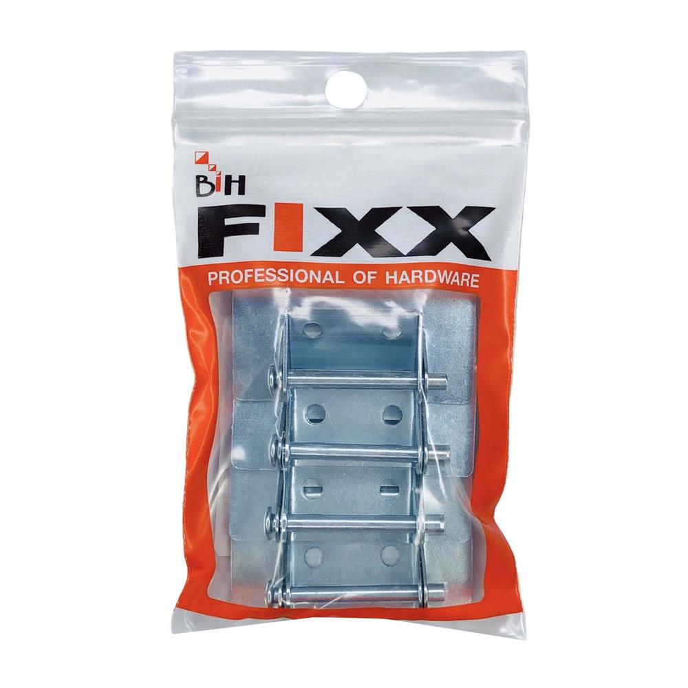 บานพับมุ้งลวดหน้าต่างธรรมดา BIH สีเงิน แพ็ก 4 ชิ้น