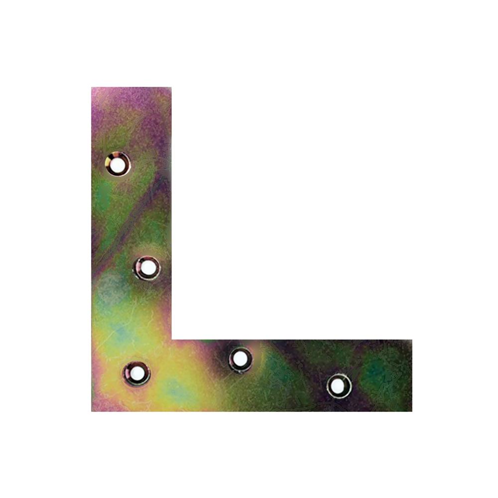 เหล็กฉากตัว L BIH S-0439Y 23x100x2 มม. 5 รู แพ็ก 4 ชิ้น