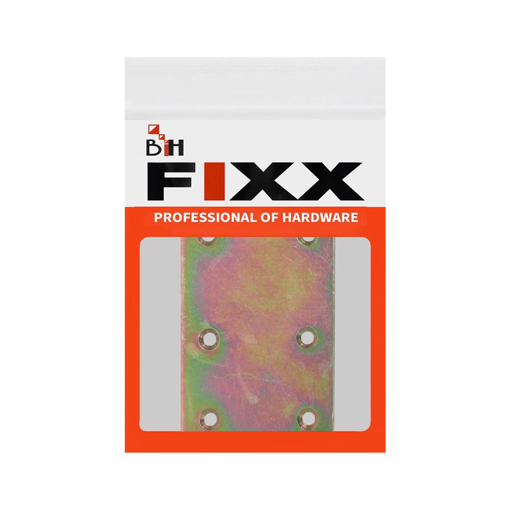 เหล็กแบนใหญ่ 8 รู BIH S-0443Y 60x116x2 มม.