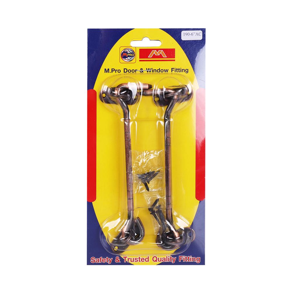 ขอสับ M.PRO 190 6 นิ้ว สีทองแดงรมดำ แพ็ก 2 ชิ้น