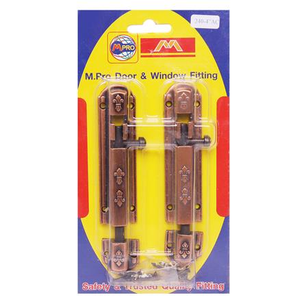 กลอนทั่วไป M.PRO 240 4 นิ้ว สีทองแดงรมดำ (แพ็ก 2 ชิ้น)_2