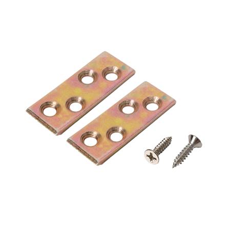 เหล็กแบนเล็ก 4 รู BIH S-0452Y 15x36x2 มม. แพ็ก 4 ชิ้น