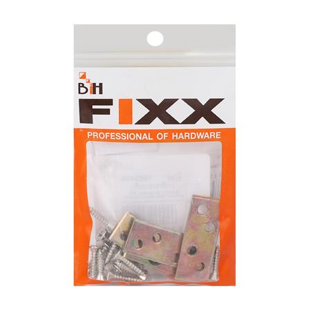 เหล็กแบนเล็ก 4 รู BIH S-0452Y 15x36x2 มม. แพ็ก 4 ชิ้น_1