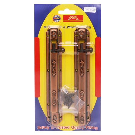 กลอนทั่วไป M.PRO 240 6 นิ้ว สีทองแดงรมดำ (แพ็ก 2 ชิ้น)_1