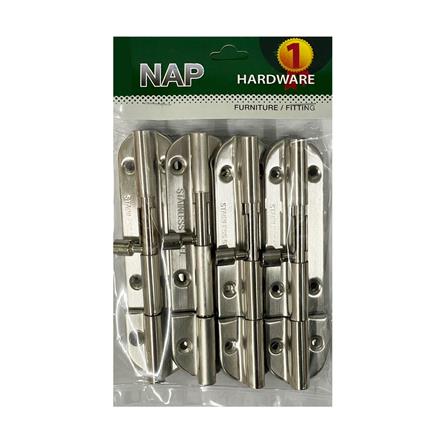 กลอนทั่วไป NAP 338 4 นิ้ว สีสเตนเลส (แพ็ก 4 ชิ้น)_2