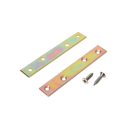 เหล็กแบนเล็ก 4 รู BIH S-0455Y 15x96x2 มม. แพ็ก 4 ชิ้น