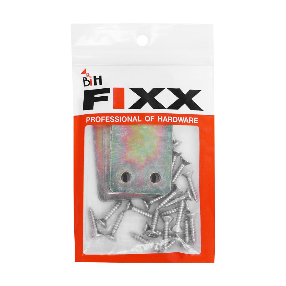 เหล็กแบนใหญ่ 4 รู BIH S-0442Y 30x50x2 มม. แพ็ก 4 ชิ้น