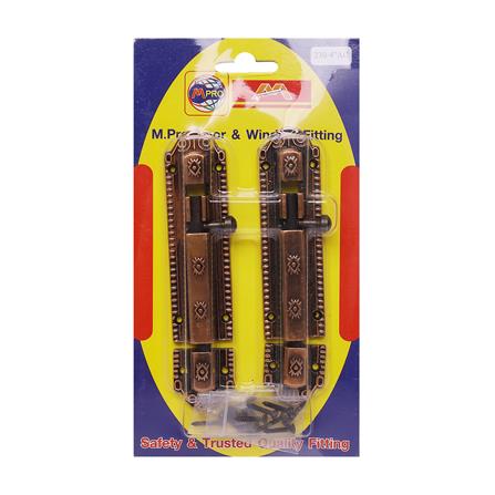 กลอนทั่วไป M.PRO 230 4 นิ้ว สีทองแดงรมดำ (แพ็ก 2 ชิ้น)_2